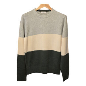 AYR Mens Merino Wool Cotton Blend Pullover Sweater M Colorblock Heritage Classic